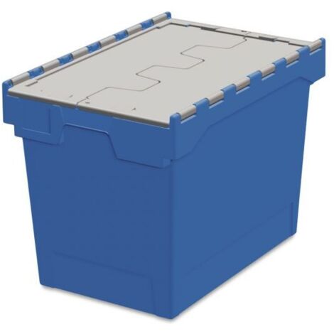 CAJA ALMACEN Y TRANSPORTE POLIPROPILENO AZUL  600 X 400 X 340 MM  - 266003