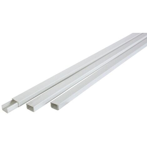 Canaleta plástica blanca adhesiva largo 2 mts ( 6 unidades) - 16x16 mm (6 unidades)