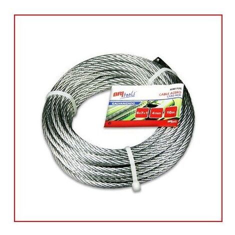 CABLE ACERO SIRGA 6X7+1 - 5MM ACERO GALVANIZADO - BRINOX