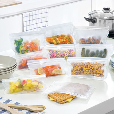 BOLSAS REUTILIZABLES P/ALIMENTOS 10 UN. - EHLIS (1/5)