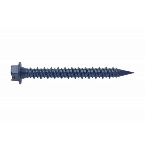 Tornillo para concreto - Cabeza hexagonal - Galvanizado orgánico azul 6,5 x 57 Ø5 - Caja de 500