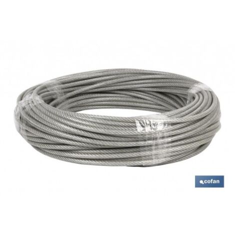 CABLE ACERO (10mm) 8X10MM  6X19+1 PLAST. (50M)