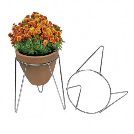 Maceta "INDI" 55 X 17cm. Marrón Con Plato - TD0311