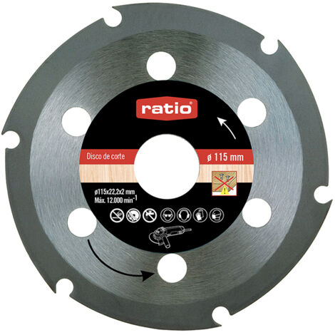 DISCO CORTE P/MADERA 115X2,0X22,2 RATIO-EHLIS