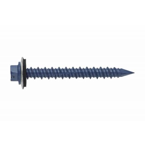 Tornillo para concreto con arandela vulcanizada integrada - Acero EPDM 6,5 x 100 P16 Ø5 - Caja de 250