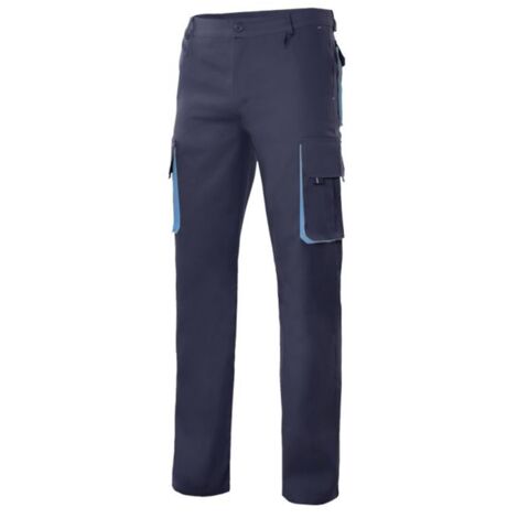 PANTALÓN BICOLOR AZUL NAVY/CELESTE T-40 - VELILLA
