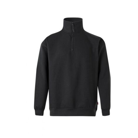SUDADERA MEDIA CREMALLERA NEGRO 3XL (1/4)