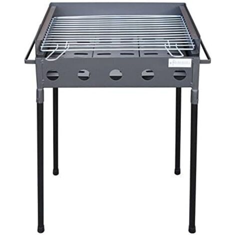 FLORES CORTES - Barbacoa Doble Altura 510 x 330 x 620 mm. para Leña y Carbón