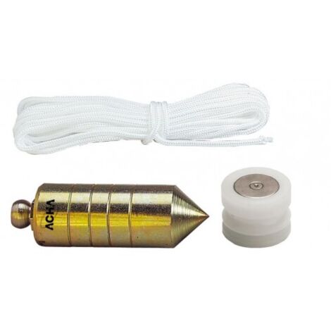 PLOMADA DE ACERO ZINCADA + NUEZ DIABOLO MAGNETICA DE NYLON  1.500grs - ACHA