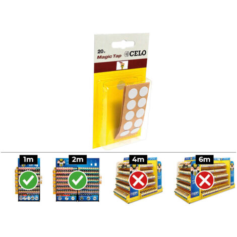 Caja 10 blisters 20 unid. tapon adhesivo din/ref mtap ø13mm color blanco celo (1/2)