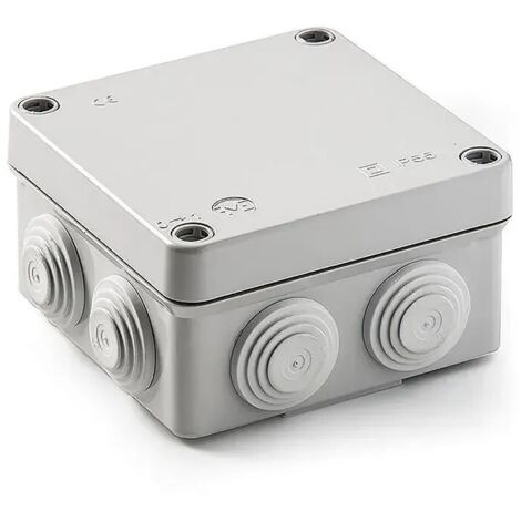 Caja estanca con conos libre de halógenos 100x100x55 tapa tornillo IP55 Famatel 3011