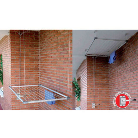 Tendedero techo exten 100-160cm alu con manivela tz