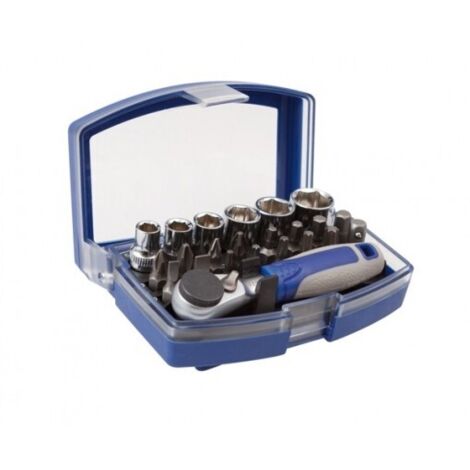 IRIMO JUEGO CARRACA+PUNTAS 1/4" (ESTUCHE 23 PZ.