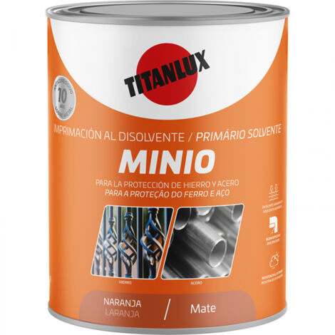 -CAHERSA- PINTURA MINIO TITANLUX NARANJA 375 ML TITAN
