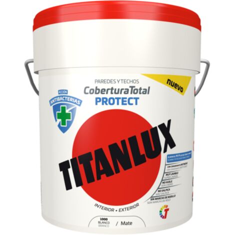 Titanlux Cobertura Total Protect pintura para paredes antibacterias Blanco 4L