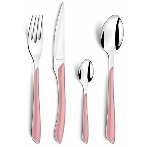 CUBERTERIA 24P ECLAT PASTEL ROSA AMEFA - ADI (1/2)