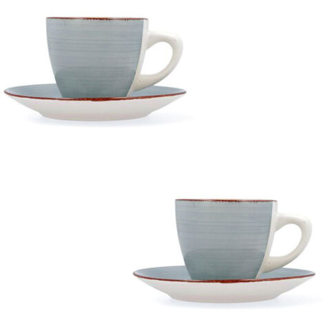 SET DE 2 TAZAS CON PLATILLO 22CL VITA MORNING AQUA QD - ADI (1/3)