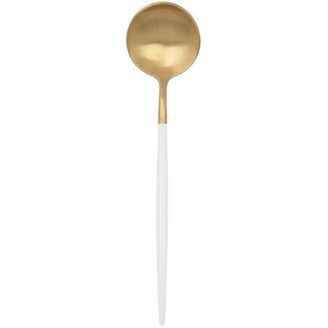 Set de Cucharas Bidasoa Gio Dorado Blanco Metal 12 Unidades 8414793704649 S2710159 Bidasoa