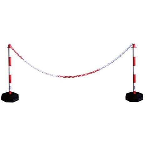 POSTE SEÑALIZACION CON BASE PARA CADENA 1 M - 1125