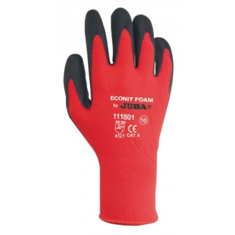 111801/10 GUANTE NYLON/FIBRA LYCRA PALMA Y MEDIO DORSO RECUBIERTO DE NITRILO FOAM R T-10-JUBA