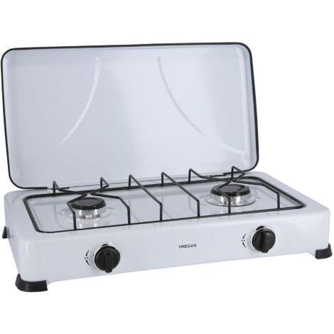 COCINA GAS YREGAS ESMALTADA BLANCA 2 FUEGOS (1/2)