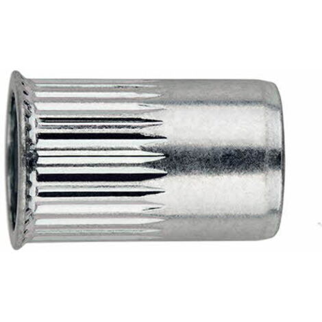 Tuerca de crimpado Cabeza reducida - Zincada M4 x 10 - Caja de 500