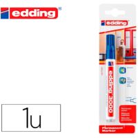 Rotulador edding marcador permanente 3000 azul n.3 punta redonda 1,5-3 mm blister de 1 unidad