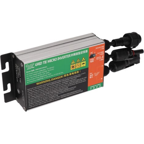 DEWIN Onduleur de Raccordement au Réseau, Micro-Onduleur Solaire 260 W 230 V MPPT Micro-Onduleur à Onde sinusoïdale pour Petits systèmes Solaires