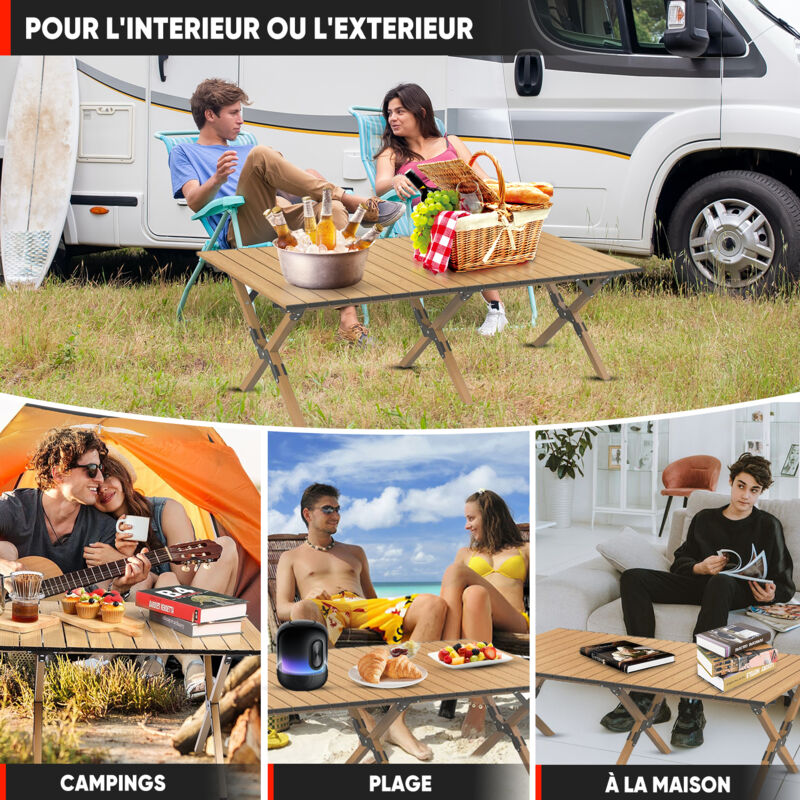 OHMG Table Pliante Camping,Table De Jardin,Table D'appoint