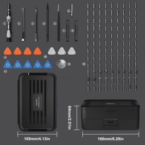 Kit Tournevis De Précision électrique 52 En 1 – 5 Vitesses De Couple – Pour IPhone, PC, Consoles, Montres
