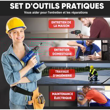 Accessories Kit d'embouts de tournevis 34 pièces, Ultrixe, Set d'embouts de vissage Extra Hard (PH, PZ, T, S, HEX-Bit, adaptateur avec entraînement hexagonal vers 1/4",  boîte de rangement incluse)