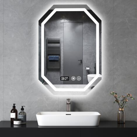 éclairage Salle De Bain Moderne Miroir Ovale LED 50x80cm Dileci - Lumière Blanche, Désembuage, Tactile, Salle De Bain Moderne éclairage Miroir Moderne éclairage Salle De Bain Moderne Miroir Ovale LED 50x80cm Dileci - Lumière Blanche, Désembuage, Tactile, Salle De Bain Moderne éclairage Miroir Moderne