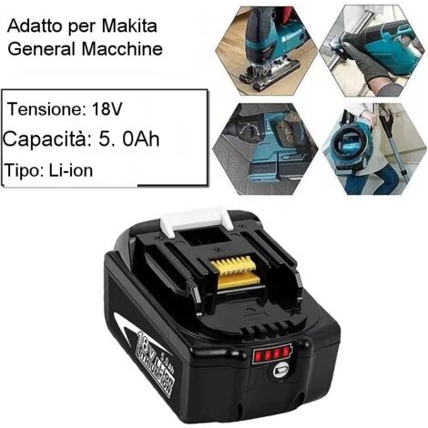 Batteria Makita 18V 5.5Ah Energup - Con Caricatore Per Attrezzi LXT