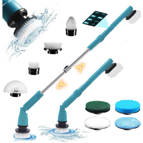 HOTO Scrubber elettrico a rotazione IPX7, spazzola per la pulizia del