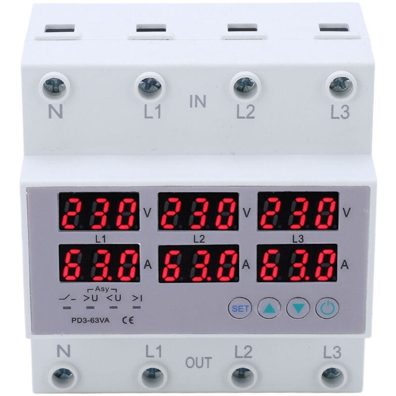 Amperometro Trifase Con Guida DIN - Display LED Per Misurazione Corrente - Foto 14