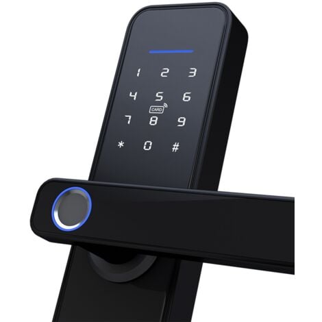 Eosnow Serratura elettronica intelligente per porta, tastiera touch, password, scheda IC, impronta digitale, accesso alla sicurezza domestica