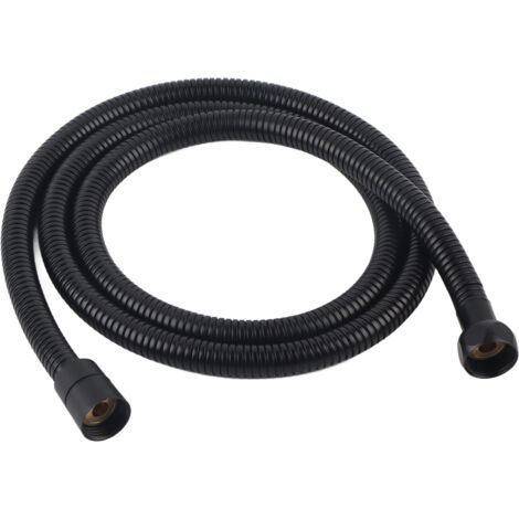 Tubo Doccia Flessibile 1.5 Metri Nero - Universale G1/2", Anti-Torsione, In PVC E Ottone