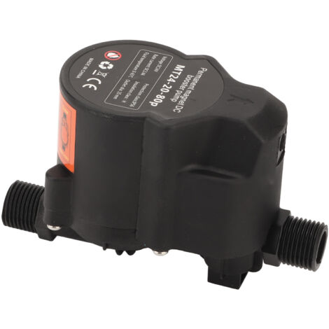 Eosnow  Bomba elevadora de presión de agua, bomba de recirculación de refuerzo de ducha pequeña, completamente automática, de bajo ruido, 24V CC, enchufe europeo de 100-240V