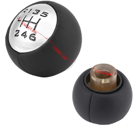 Pomello Cambio 6 Marce Per Peugeot | Design Carbonio | Materiale ABS E Gomma | Facile Installazione - Foto 2