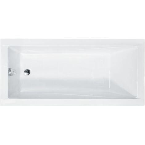 Badewanne Rechteck 180x80, Ablaufgarnitur & Füßen GRATIS - Komplettset 3in1 Original Acryl Wanne Premium Siphon - Made in EU - BADLAND MODERN