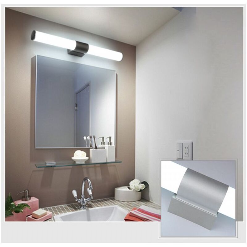 Lampe pour Miroir de salle de bain - 16W LED Applique 40 CM, lumière blanche,bain lampe de maquillage éclairage mural étanché 4