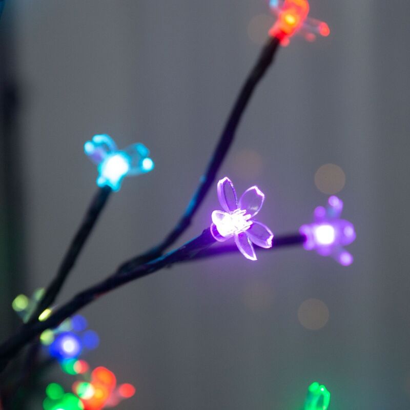 Arbre lumineux,Lampe LED Sakura à fleurs, Branches réglables, 48 LEDadaptée à la décoration de la pièce et aux cadeaux la Décoration de Fête de Mariage (colorés) 2
