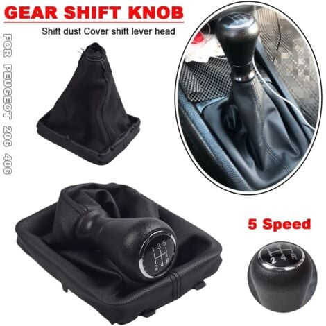 Pommeau de Levier de Vitesse Compatible pour Peugeot 206