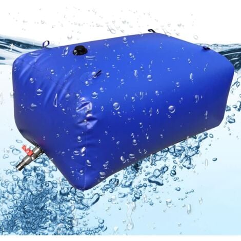 Réservoir d'eau Pliable, Grand Portable PVC Souple Capacité Poche à Eau Citerne Souple, Antifuite Plein Air Jardin Cuve Récupérateur Eau de Pluie avec Robinet de Arrosage Vidange AmL1RDJvp