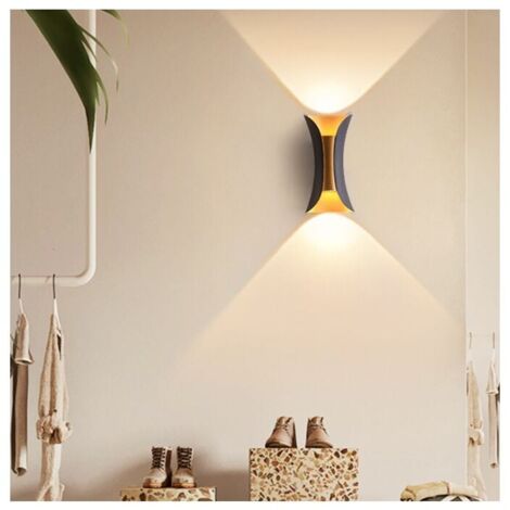 Applique murale extérieure étanche Creative double Faisceaux simple moderne salon chambre couloir chevet applique murale voDAhcR6