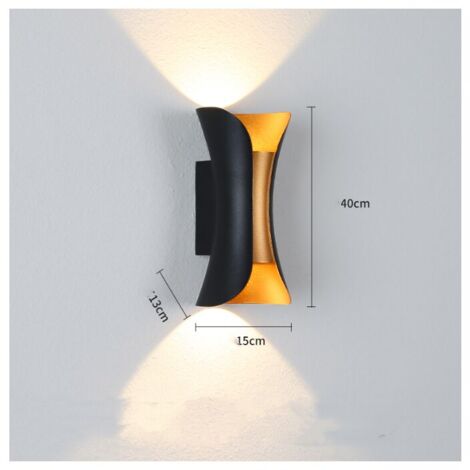 Applique murale extérieure étanche Creative double Faisceaux simple moderne salon chambre couloir chevet applique murale voDAhcR6