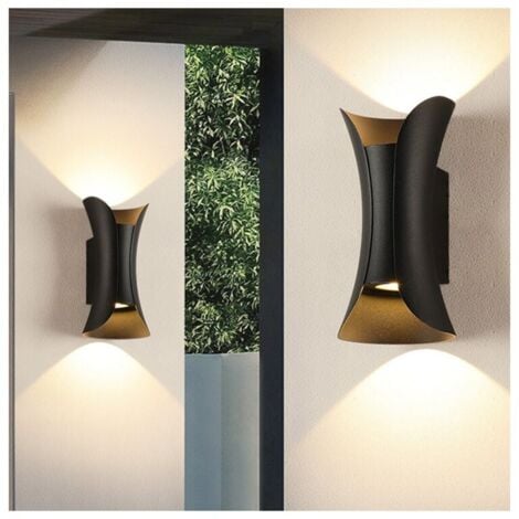 Applique murale extérieure étanche Creative double Faisceaux simple moderne salon chambre couloir chevet applique murale voDAhcR6
