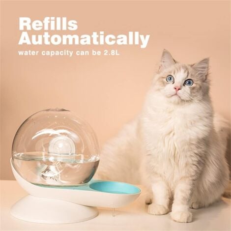 Distributeur d'eau Automatique pour Chien Chat, en Forme d'escargot, Abreuvoir à gravité pour Animaux domestiques, Fontaine Transparente Distributeur de Bol d'eau pour Chien Chats, 2.8 L