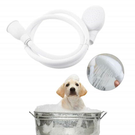 Douchette Robinet pour Mélangeur Plastique, Douchette Tuyau Lavabo Universelle Adaptable sur Robinet, Douchette Coiffure à domicile, Bain Bébé, Animal, WC (1M/39.37inch)