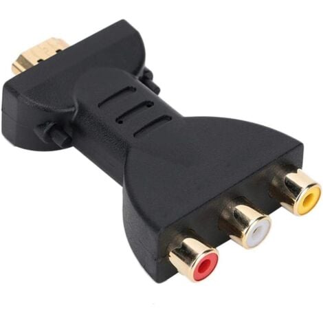 Convertisseur vidéo Audio-HDMI vers RCA Adaptateur HDMI À Av Rouge Blanc Jaune  de synchronisation Audio et vidéo 1080P